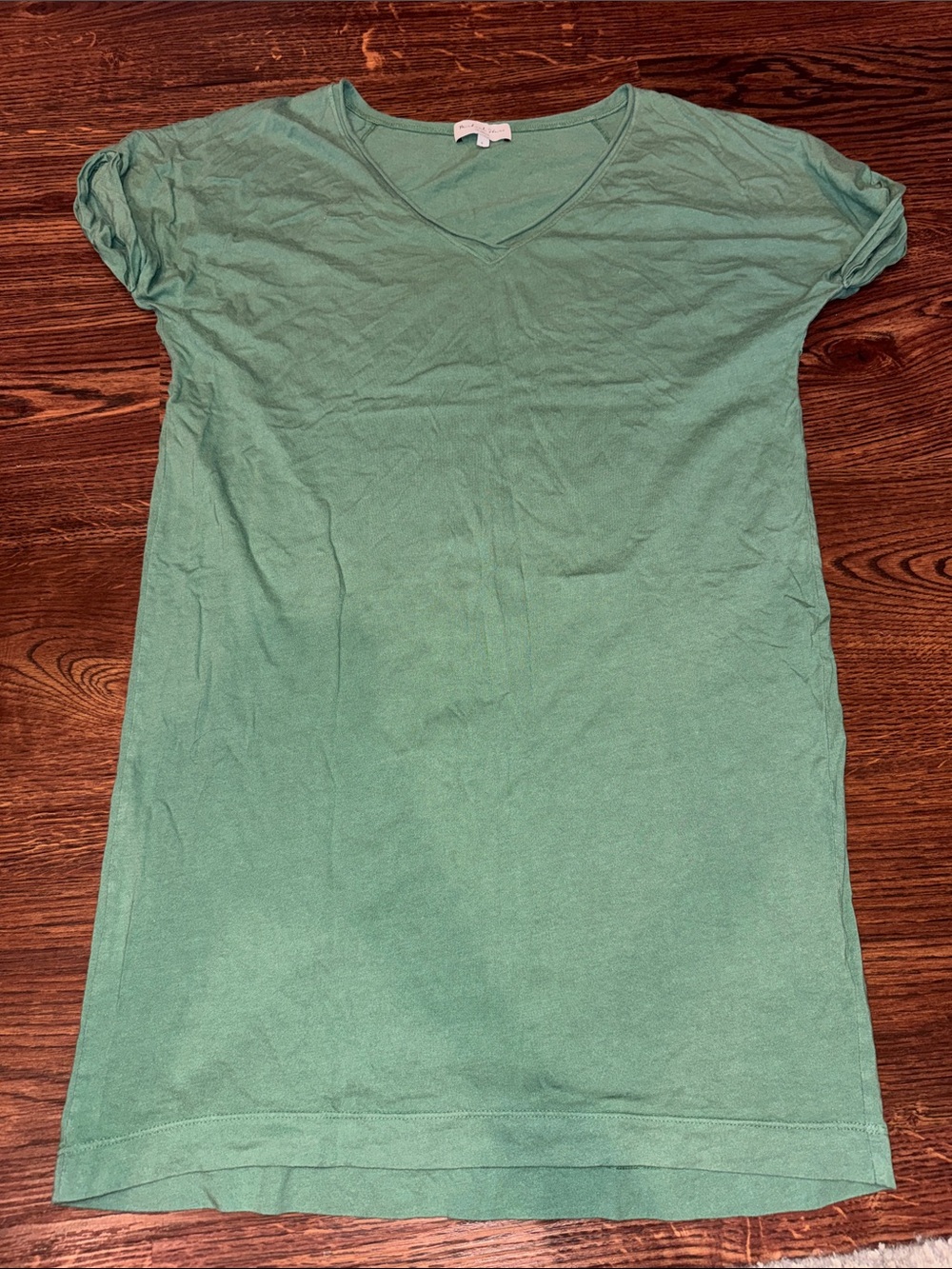 Michael Stars Green V-Neck Short Sleeve dress